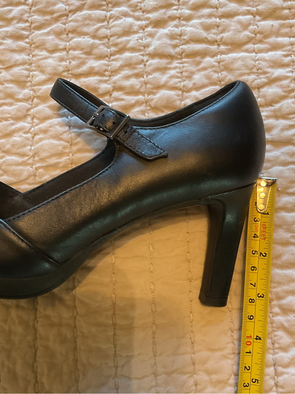 Clarks Ambyr Maryjane Heels Black Leather Pump - Picture 15 of 15